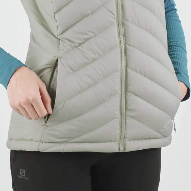 Light Grey Salomon Essential Xwarm Down Women's Vest | IE VQ1423